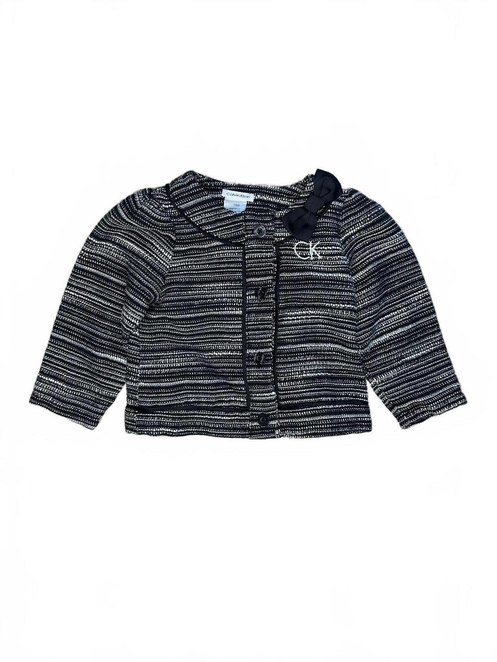 Calvin Klein Gray Striped Jacket 18M